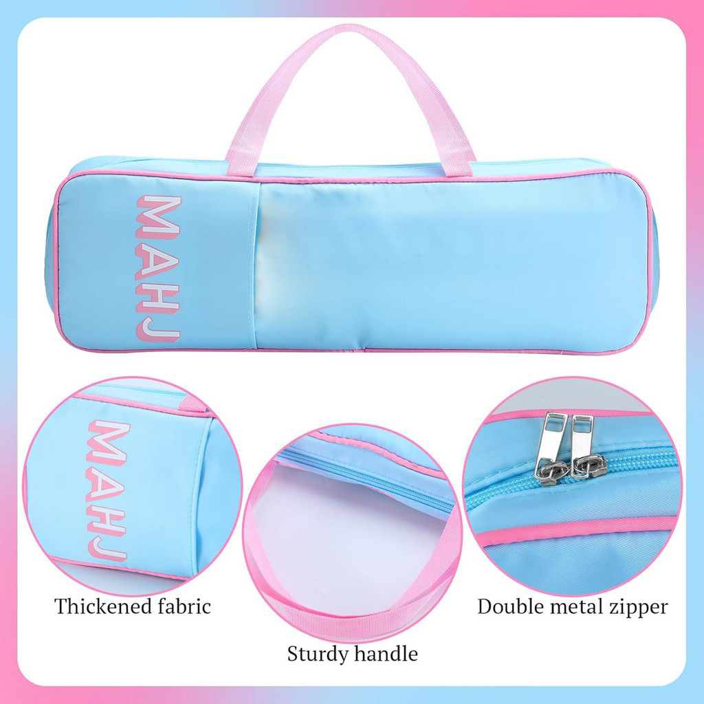 Mahjong Tile Storage Bags Multi-functional Mahjong Game Bag Large-capacity Mahjong Pushers Rack