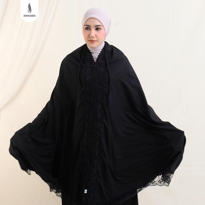 JENNABIA Mukena Katun Polos 2 in 1 resleting Hayfa Series Bahan Nyaman Tampilan Elegan Cocok untuk S
