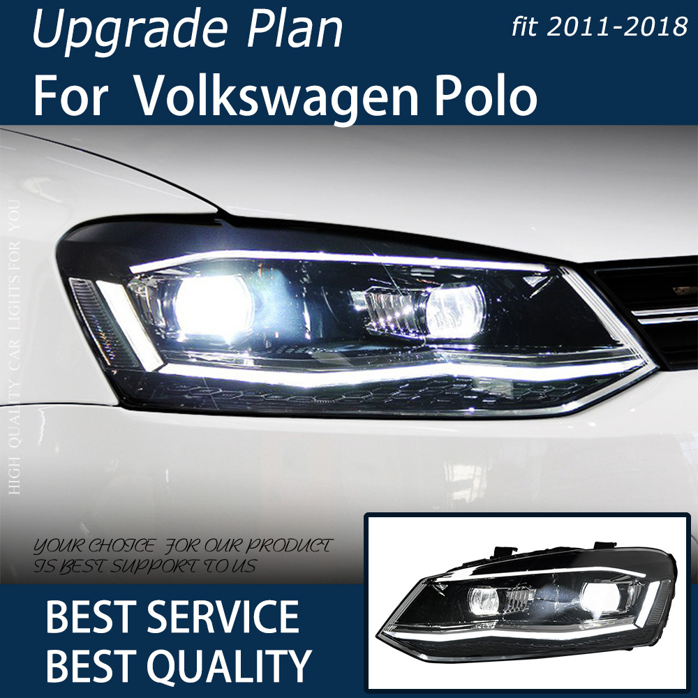Car Lights for Polo 2011-2018 LED Auto Headlight Assembly LHD RHD