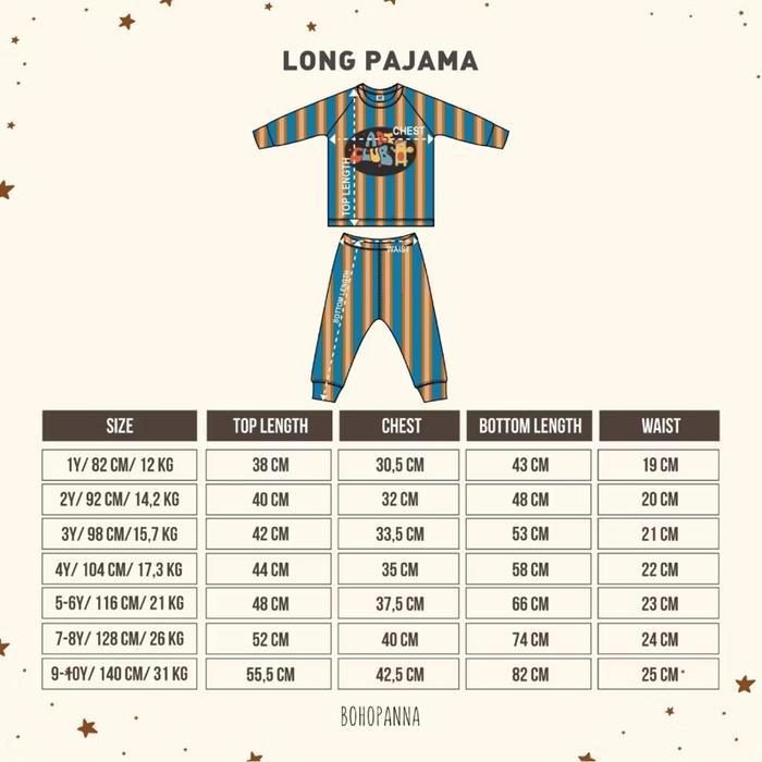 HOPANNA - LONG PAJAMA - Pajama Panjang Anak