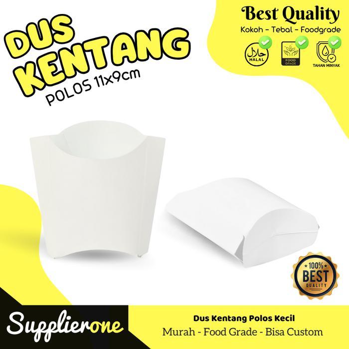 Dus Kentang Polos isi 100, Box Kentang Goreng, Kemasan Kentang Goreng