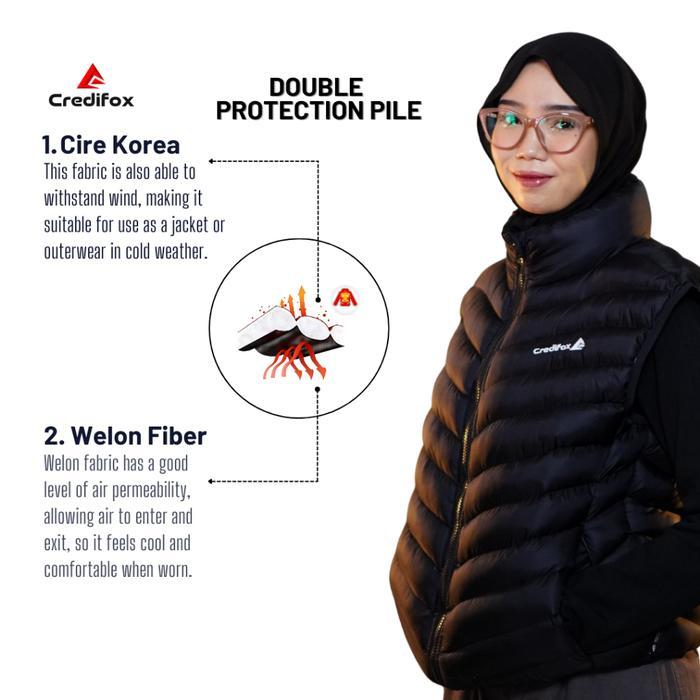 Premium Credifox Rompi Puffer Matrix Series Bahan Wellon - Puffer Vest - Rompi Gelembung Pria -