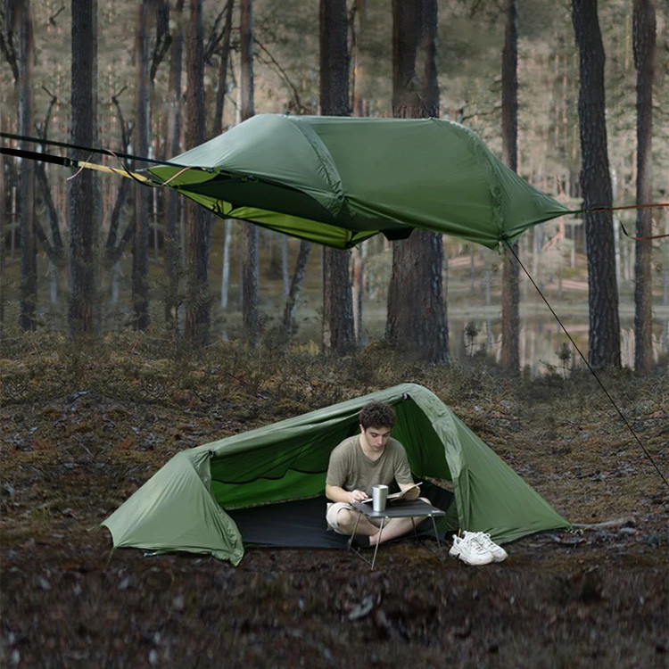Rain Fly Waterproof Triangle Tree Hammock Tent Camping Hammock Outdoor Camping Hanging Tree Hammock