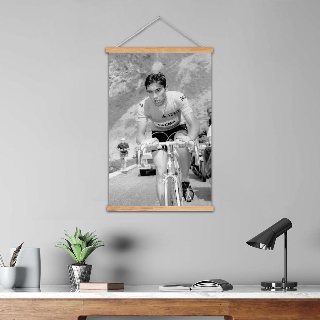 Eddy Merckx Framed Wall Painting Canvas Art Poster and Wall Art, Modern Family Bedroom Decor,