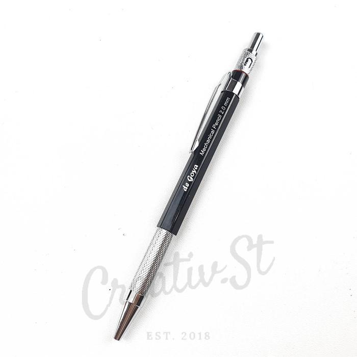 NEW De Goya Pensil Mekanik Metal Besi Mechanical Pencil 2.0 mm 2.0Mm