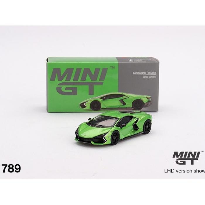 Ready MiniGT 789 - Lamborghini Revuelto Verde Selvans - Diecast Mobil Model Miniatur Scale Car
