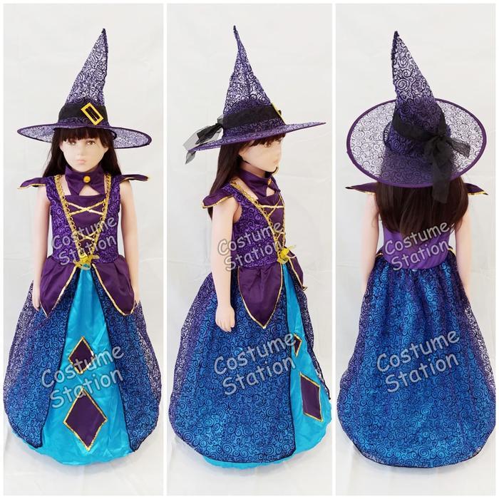 Kostum Witch / Costume Nenek Sihir, Penyihir Halloween anak perempuan
