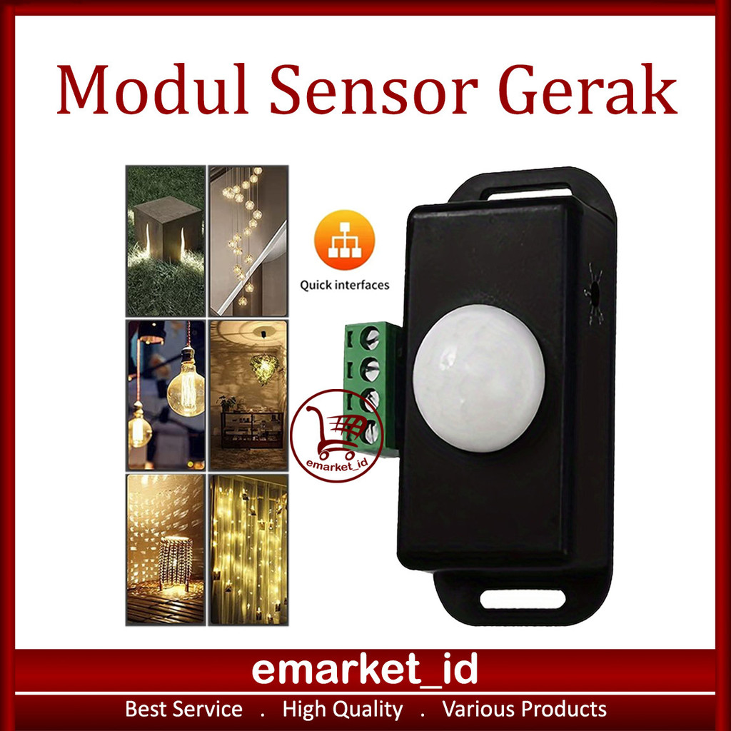 EM Modul Sensor Gerak PIR DC 12V 24V AL63 / Motion Sersor Detector LED Pengontrol Sakelar Induksi / 
