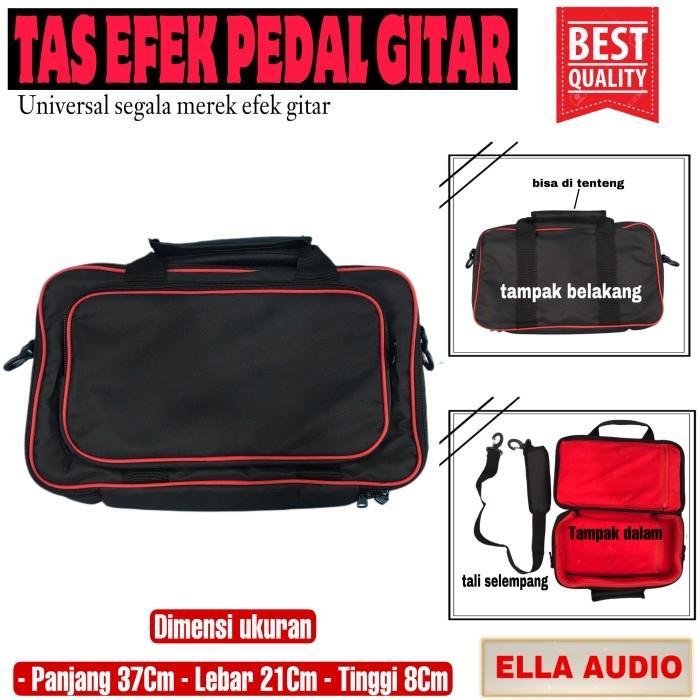 Tas Effect Gitar List merah Softcase Effect Gitar Besar