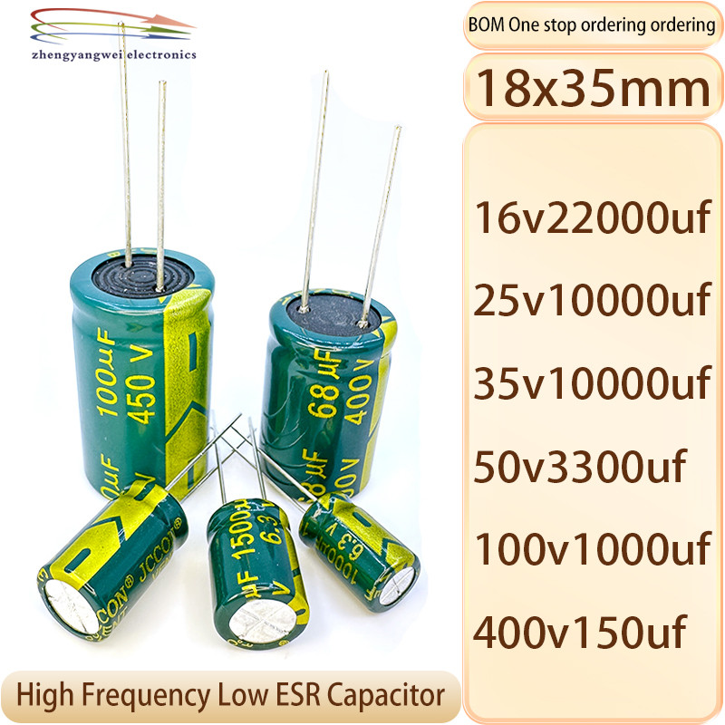 2PCS 18x35 50v3300uf 100v1000uf 25v10000uf 35v10000uf 400v150uf 16v22000uf High frequency low