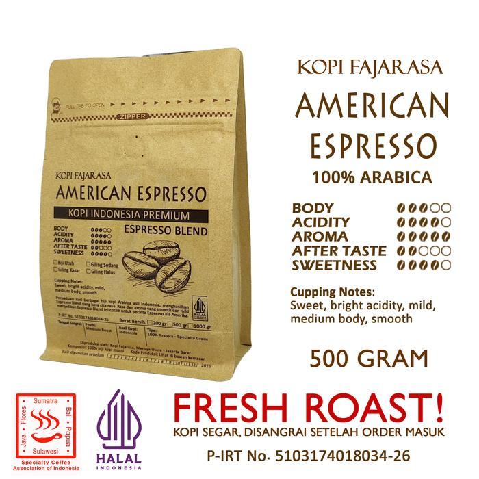 Kopi Fajarasa American Espresso Biji Kopi Espresso Blend 500 gram