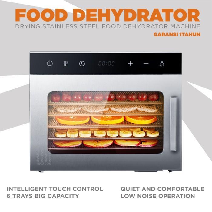 Ecohome Modern - Papalolo Drying Stainless Steel Food Dehydrator Machine 6 Trays (Oven)