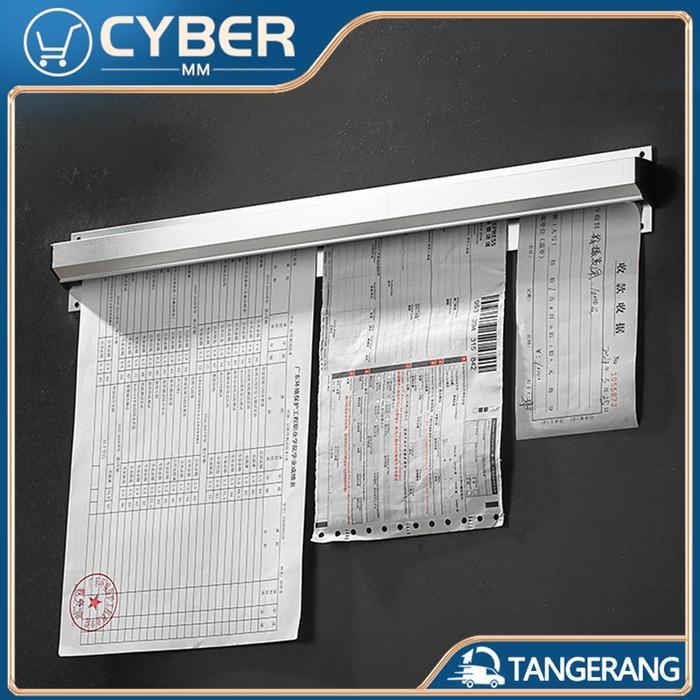 Ada Stok Bill Holder Restaurant Paduan Aluminium Penjepit Bon Wall Mounted 60cm