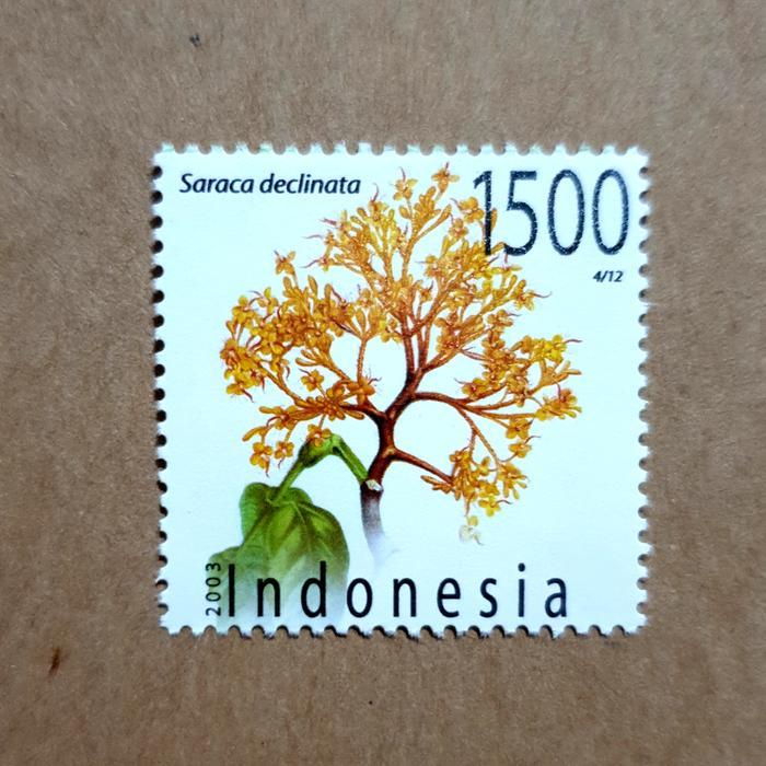 Prangko INDONESIA. Bunga Saraca merah atau pohon tanpa kesedihan