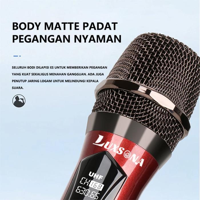 Promo Luxsona Mikrofon Nirkabel/Mikrofon Karaoke Ganda/Mikrofon Karaoke Profesional Asli