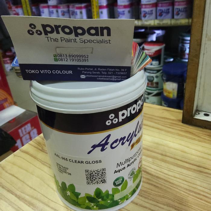 Cat Kayu Tahan Lama Propan Acrylux Clear Gloss Cat Kayu Dan Besi/Promo