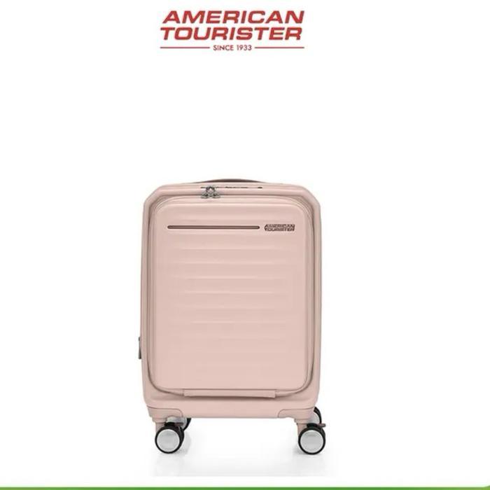 koper american tourister frontec holder laptop cabin 20 inch - pink