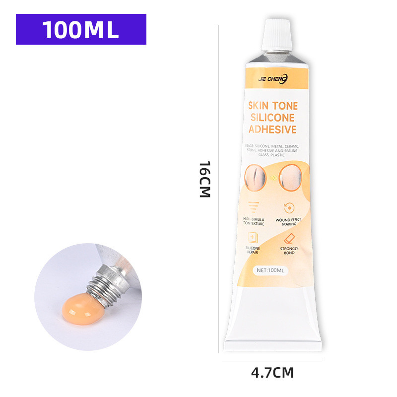 Silicone Materials Special Glue, Skin Color Silicone Doll Model Repair Bonding Agent, doll Wound