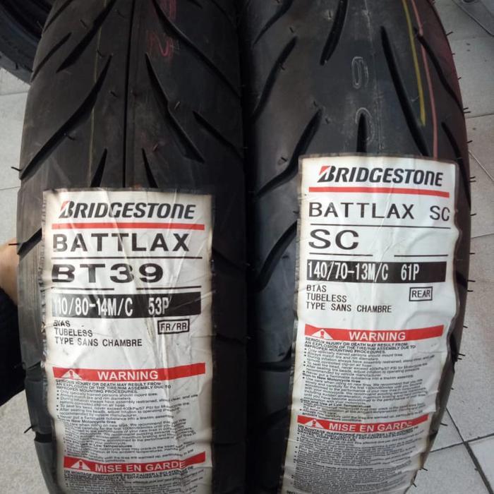 PAKETAN BAN LUAR BATTLAX BT39 UK 110/80-14 /SC UK 140/70-13 HONDA ADV