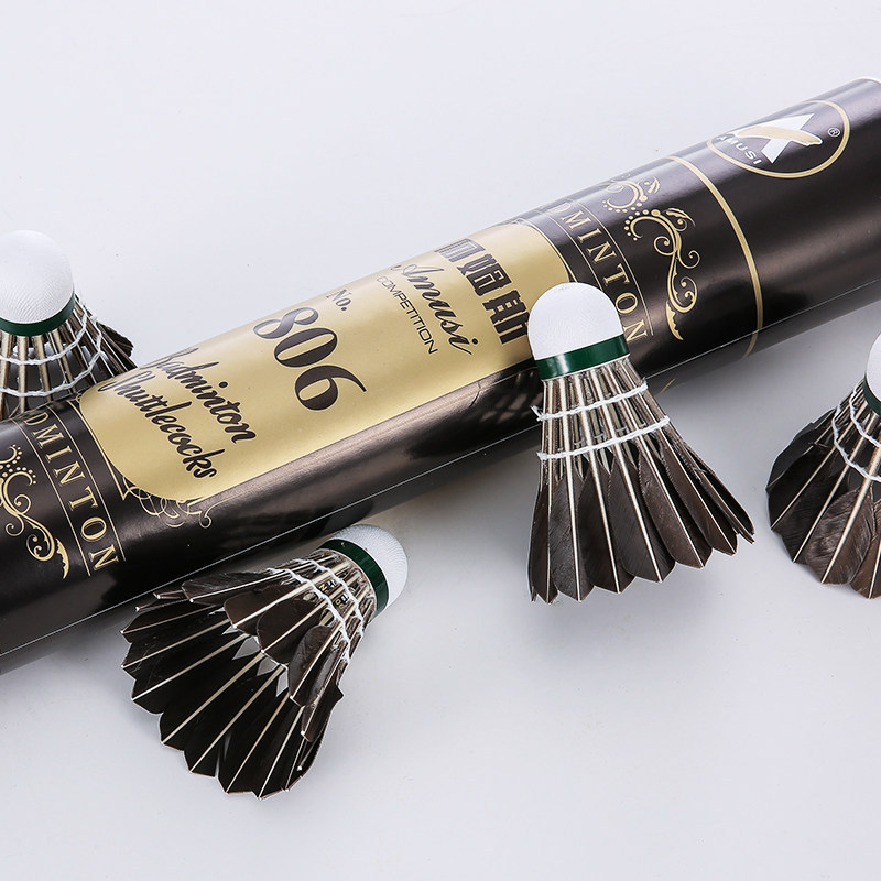 Badminton Shuttlecocks 12Pack Arms Black Endurance King Durable Feathers Indoor or Outdoor Training