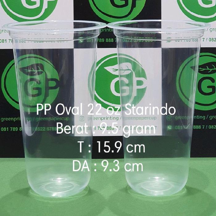 Terlaris PP oval 22 oz Starindo Berat 9.5 gram