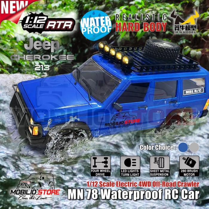 Rc Mn78 Waterproof Jeep Cherokee 213 1/12 Scale 4Wd Crawler Car Rtr