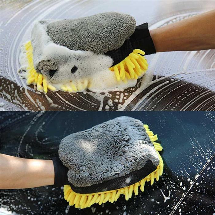 Sarung Tangan Jumbo Cuci Mobil Spons Cuci Mobil Microfiber Lap Serbaguna Sarung Tangan Cendol