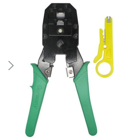 Paket Crimping Rj45, Tang Crimping Lan, Lan Tester, Rj45 Tester, Crimping Tool 4 In 1, Konektor