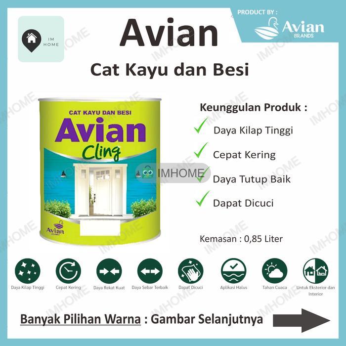 Ready Avian Cling Cat Kayu Dan Besi 1Kg Hitam/Putih Kilap Doff/Matte