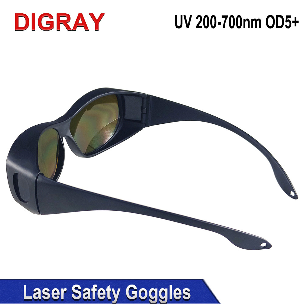 DIGRAY OD5+ Professional Safety Goggles for 355nm 450nm 520nm 532nm 650nm UV Green,Blue, Red Eye
