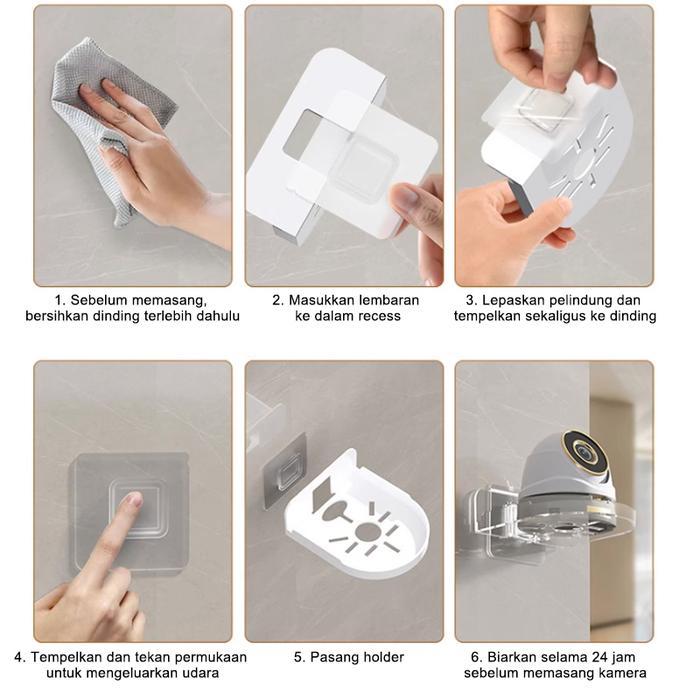 2pcs-set Dudukan CCTV Universal Cocok Dinding & Tiang, Kompatibel Dahua/Hikvision