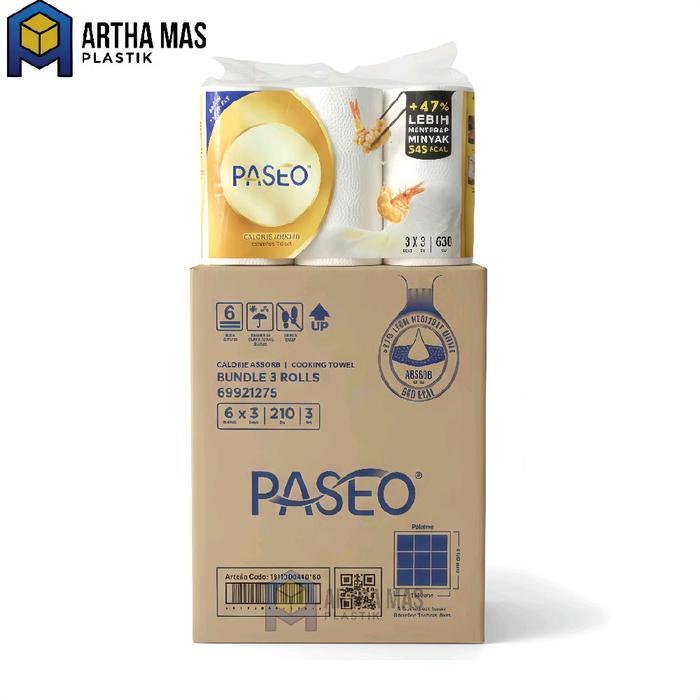 READY Tissue Kitchen PASEO Calorie Absorb Towel 3 roll / 1 Dus isi 6