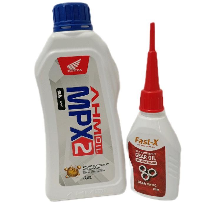 new AHM Paket Oli Mesin MPX2 800ml & Oli Gardan GEAR 120ml untuk Perawatan Mesin & Gardan Sepeda