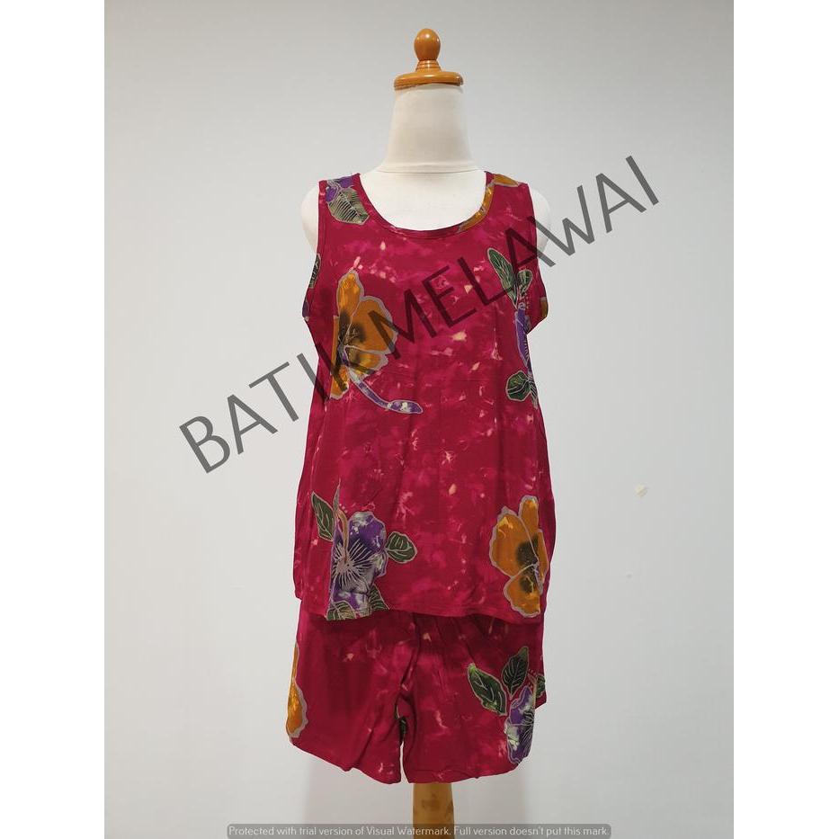 TERLARIS Setelan Batik PREMIUM SUNAN celana pendek Lapis Bis TB READY STOCK