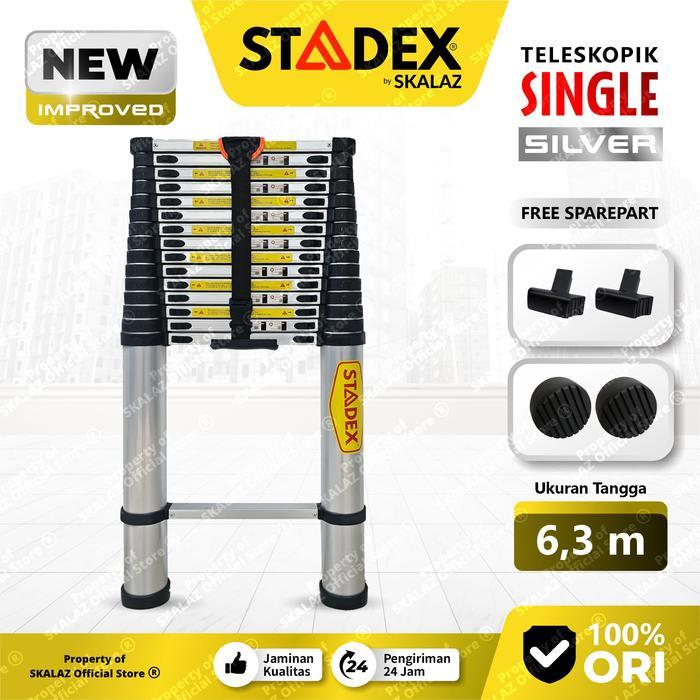 Tangga Teleskopik Single 6,3 Mtr Merk Stadex By Skalaz