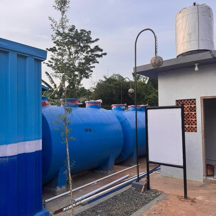 Ipal , tangki stp. Tangki ipal set alat, ipal komunal, ipal domestik. Bio septic tank