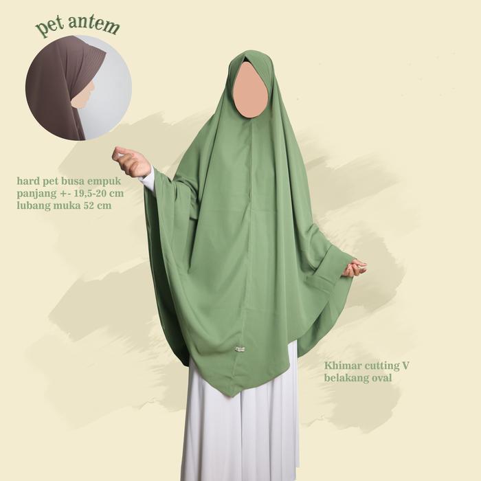 yuraz pad anthem khimar cutting v kerudung bergo wolfis premium mahzhuuzh khimar Panjang Syari