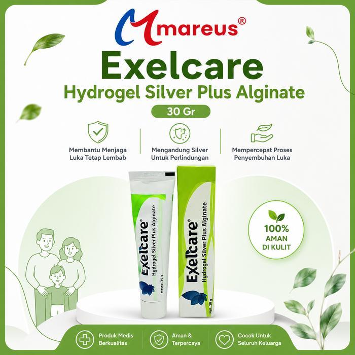 Terlaris Exelcare Hydrogel Silver Plus Alginate 30G / Perawatan Luka/ Dressing