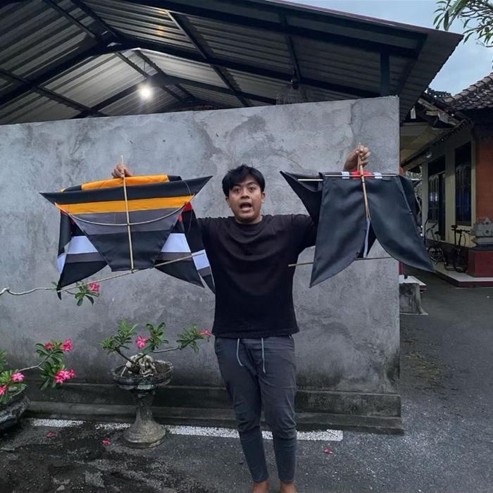 Layangan Bebean Kain 80 x 1 meter - Bebean Kain - Layangan Ikan Bali - Layangan Knockdown - Bebean