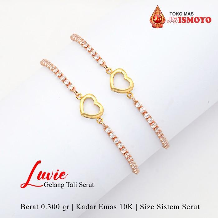 Gelang Tali Serut Kombinasi Emas Luvie J5 Ismoyo