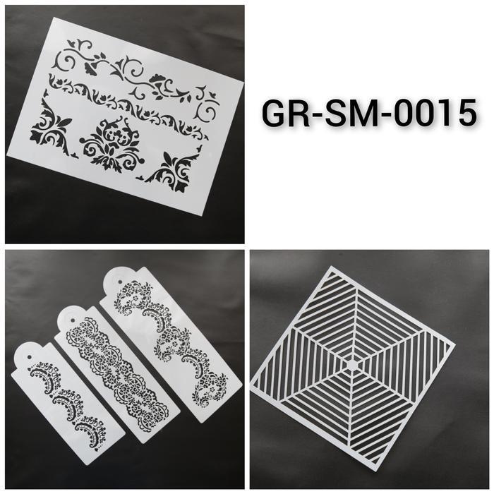 Terlaris Gr-Sm-0015 Cake Stencil Stensil Kue Motif Ukiran Batik Lace Renda