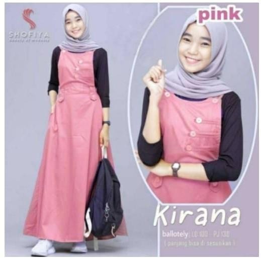 (Good) Gamis Anak Remaja Usia 12-14 Thn Baju Gamis Muslim Anak KIRANA OVERALL