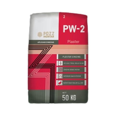 Pozz Mortar Plaster & Screed ( PW 2 ) 50kg / Semen Instan Plesteran Dinding & Perata Lantai PW-2
