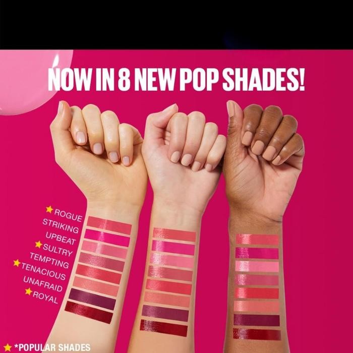 2e0h- Maybelline Superstay Vinyl Ink Lipstik Glossy Tahan Lama 16 Jam Tanpa Transfer Dengan