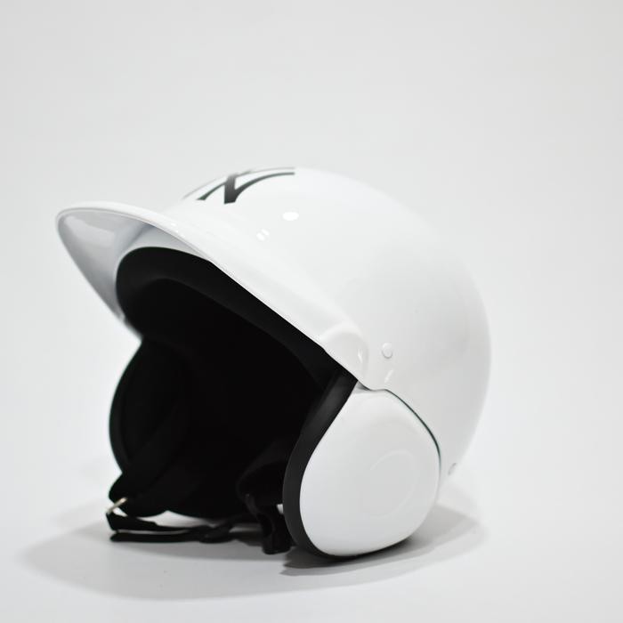 Belllissimo Baseball Motorcycle Half Face Helmet - New York Ny White