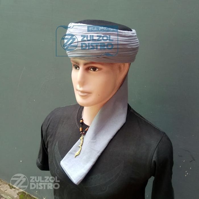 DISKON Sorban Imamah Hitam Abu Premium / Peci Imamah Permanen / Sorban Sufi READY STOCK