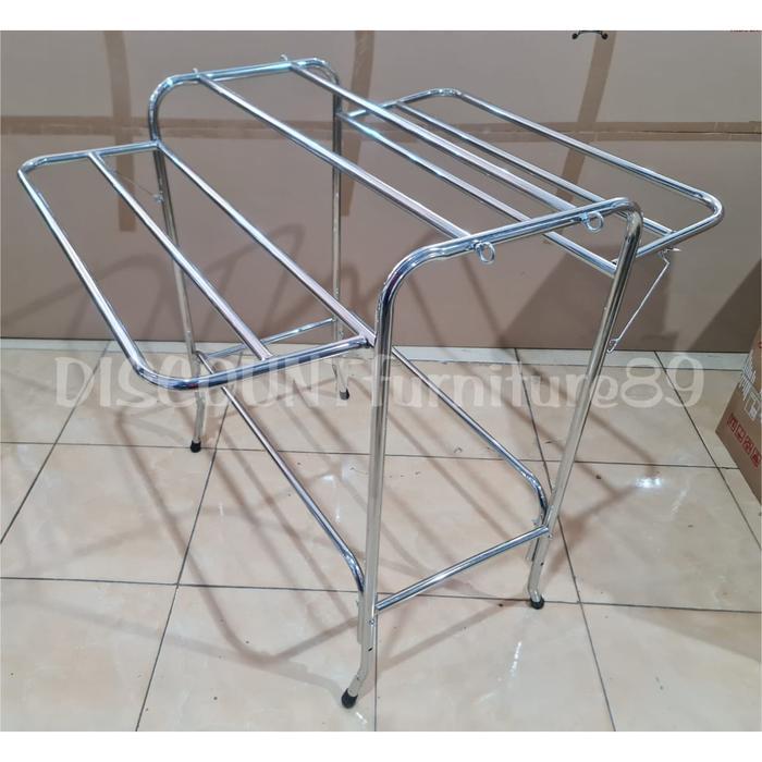 ..- Jemuran Handuk Jumbo Sayap Nickel Chrome Stainless Rak Jemuran Handuk