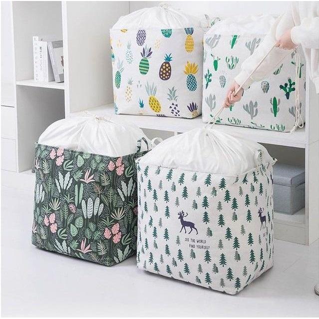 ..- Laundry Bag Jumbo Model Serut Keranjang Baju Jumbo Kotor Multifungsi