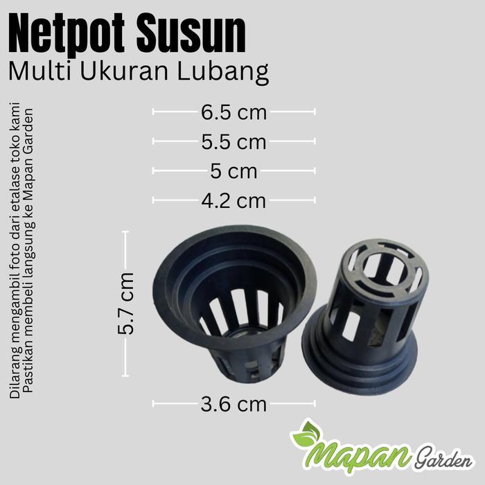Netpot Hidroponik Multi Diameter 4 5 6 cm - Purie Garden