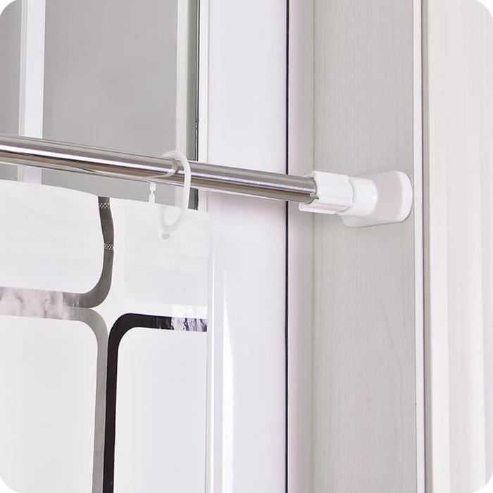 Paloma Corner - Tiang Shower Curtain Tiang Kamar Mandi Tiang Model Kotak 110Cm - 200Cm